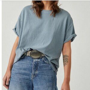 Free People We The Free Nina Tee in Blue Mirage, size L